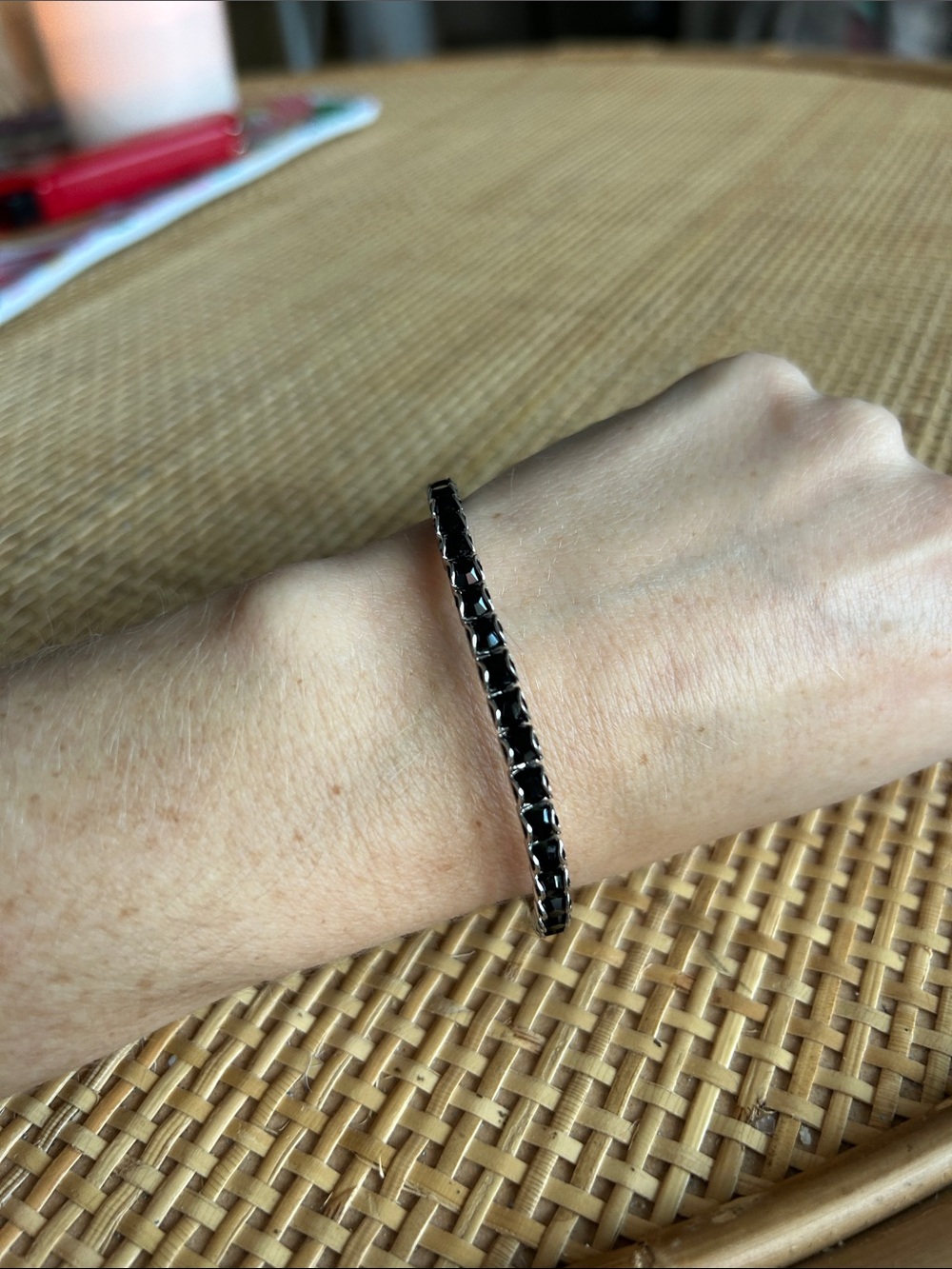 Touchstone Crystal by Swarovski Jet Stretch Bracelet